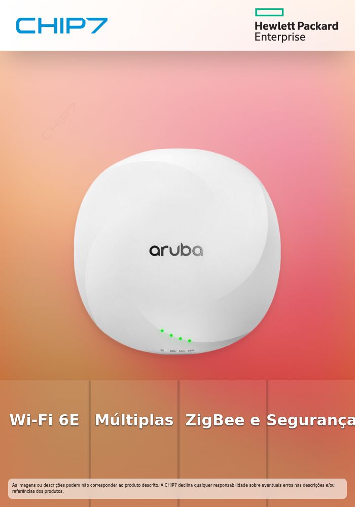 HPE Aruba AP-635 (RW) - Campus - ponto de acesso sem fios - Wi-Fi 6E - ZigBee, Bluetooth - 2.4 GHz, 5 GHz, 6 GHz