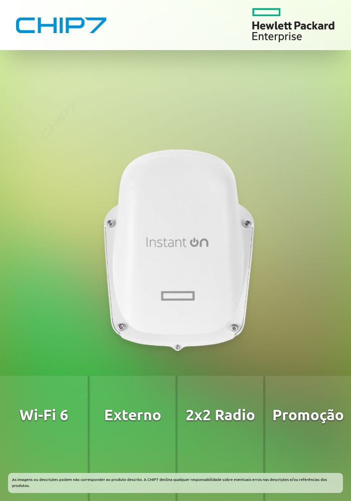 Networking Instant On AP27 (EU) Dual Radio 2x2 Wi-Fi 6 Outdoor AP Bundle with PSU  - preço válido p/ unidades faturadas até 7 de agosto ou fim de stock