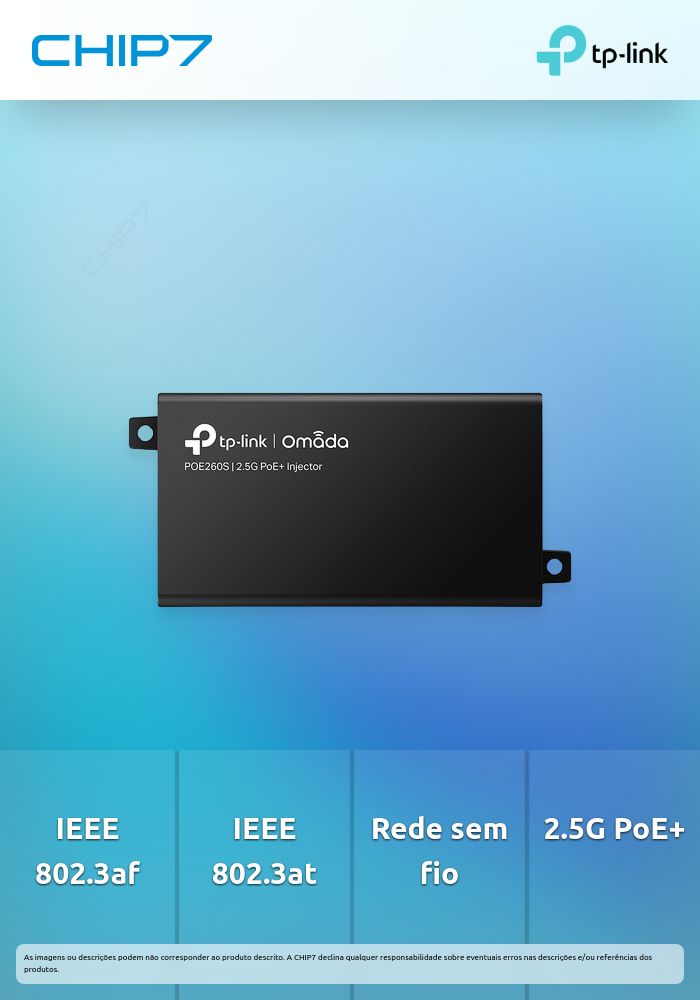 Injetor PoE+ TP-Link Omada POE260S Gigabit