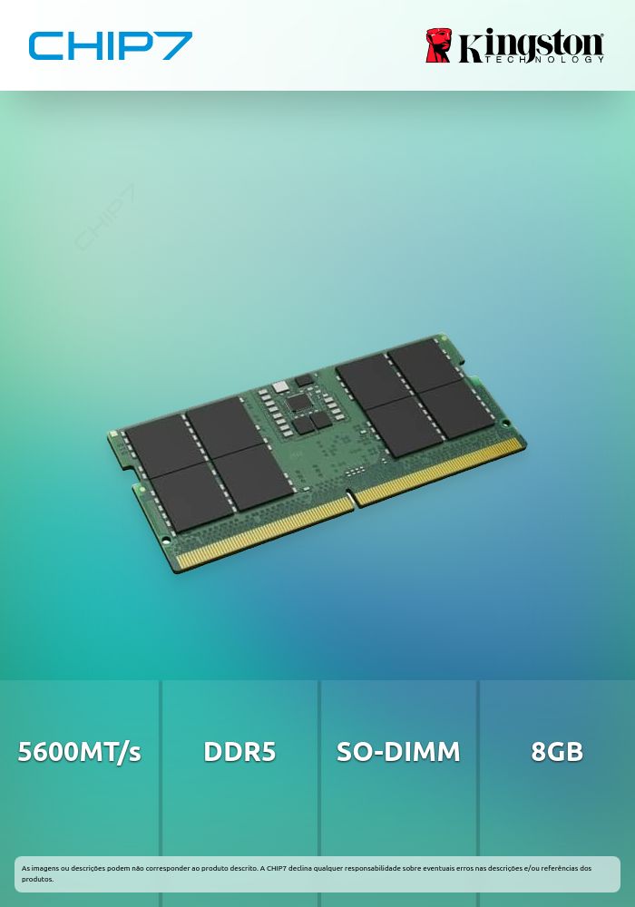 8GB RAM Kingston DDR5 5600MT/S SO-DIMM