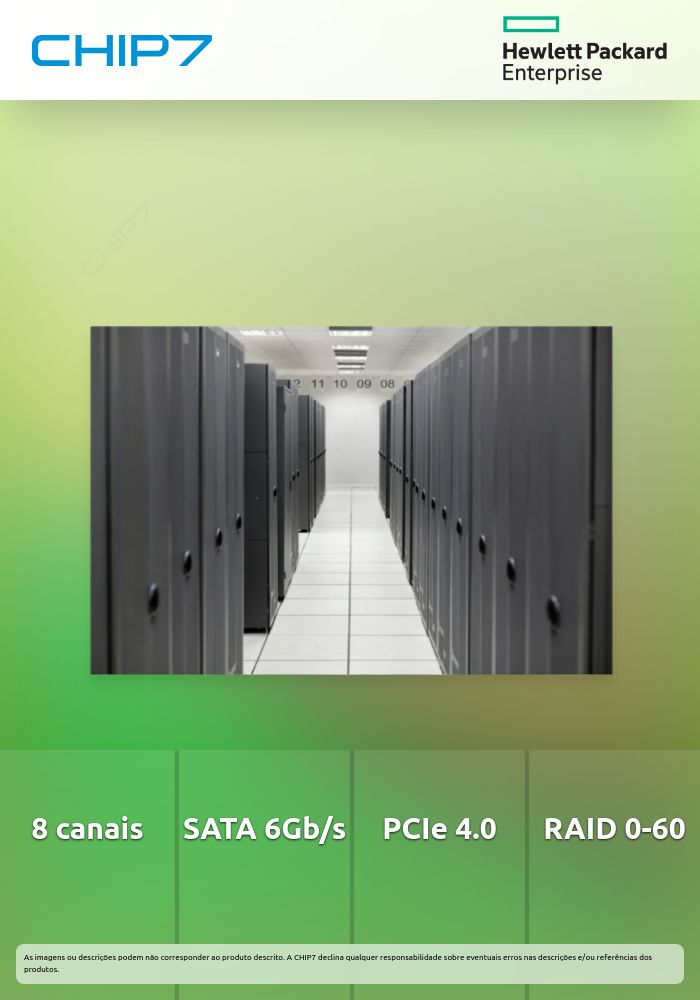 Broadcom MegaRAID MR408I-O - Controlador de memória - 8 Canal - SATA 6Gb/s / SAS 12Gb/s / PCIe 4.0 (NVMe) - RAID (expansão de disco rígido) RAID 0, 1, 5, 6, 10, 50, 60 - PCIe 4.0 x8
