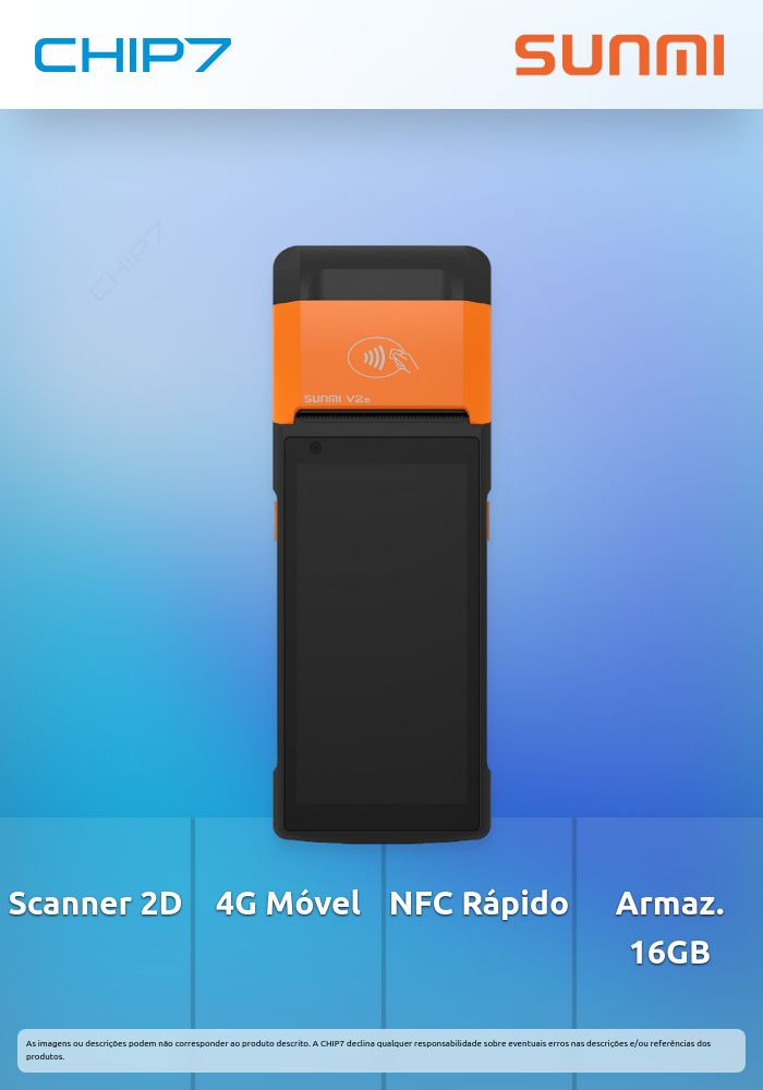 PDA Sunmi V2S 2D Scanner + NFC / 2GB / 16GB / 4G Label and Receipt