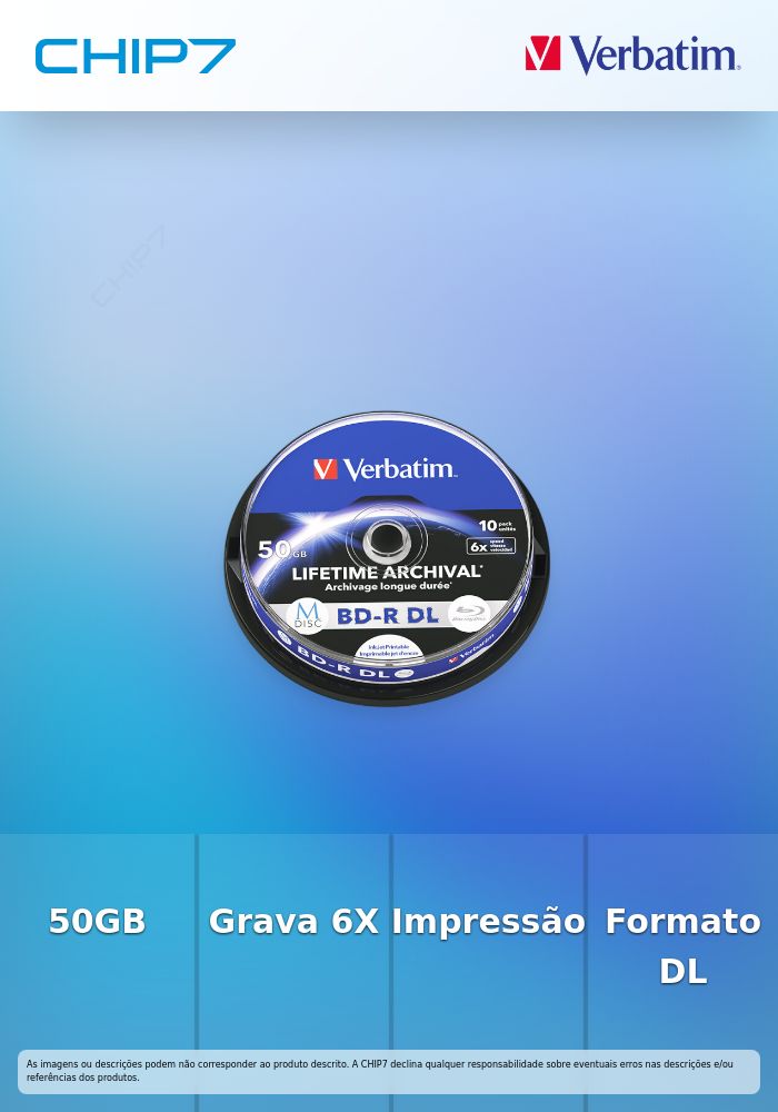 M-DISC BD-R DL 6X 50GB INKJET 10U