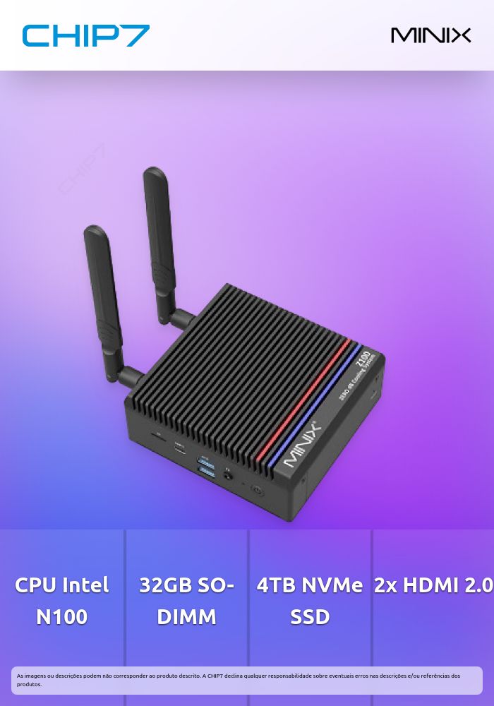 MINI PC BOX MINIX NEO Z100, 0DB, 8/256GB, WIN11PRO | CHIP7