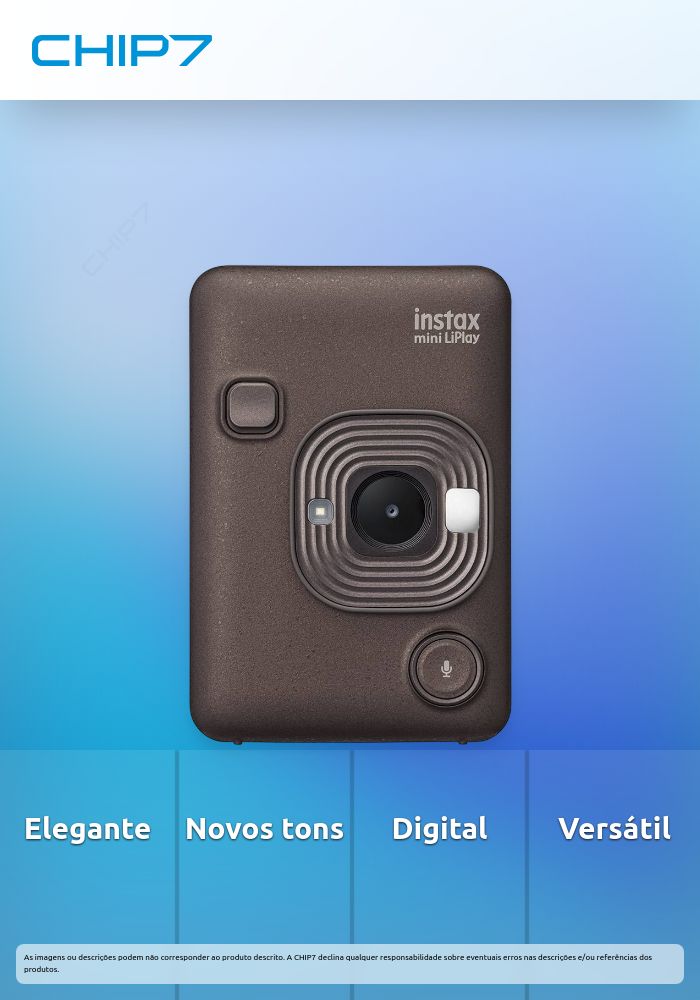 Máquina Fotográfica Instantânea Fujifilm Instax Mini LiPlay Deep Bronze