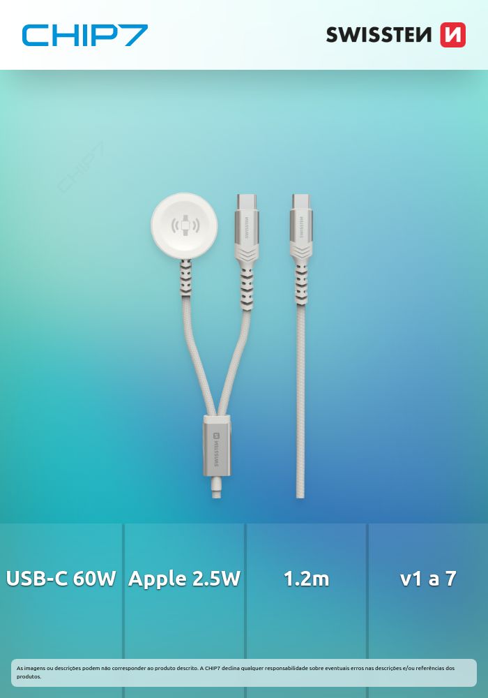 Swissten - 2in1 charger cable (apple watch+USB-C) USB-C