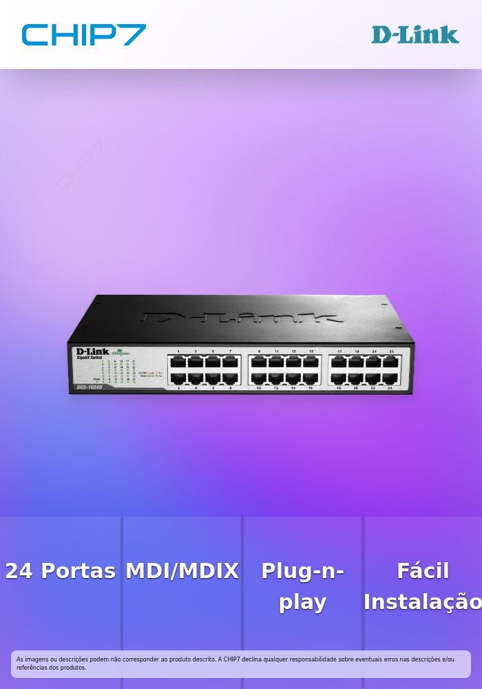 D-Link DGS 1024D - Interruptor - 24 x 10/100/1000 - desktop