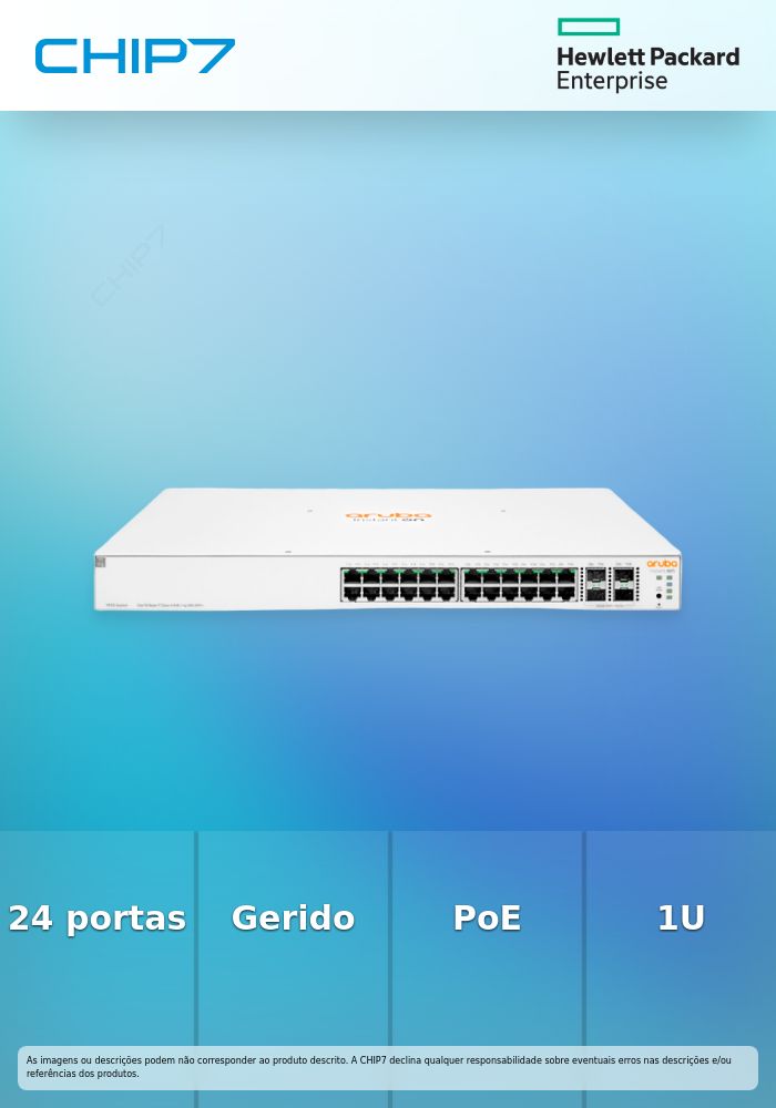 ARUBA SWITCH INSTANT ON 1930 24G CL4 POE 4SFP/SFP+ 370W #PROMO ATÉ 07-05