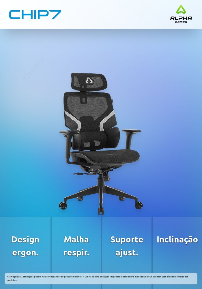 Alpha Gamer Aurora - Cadeira em Malha
