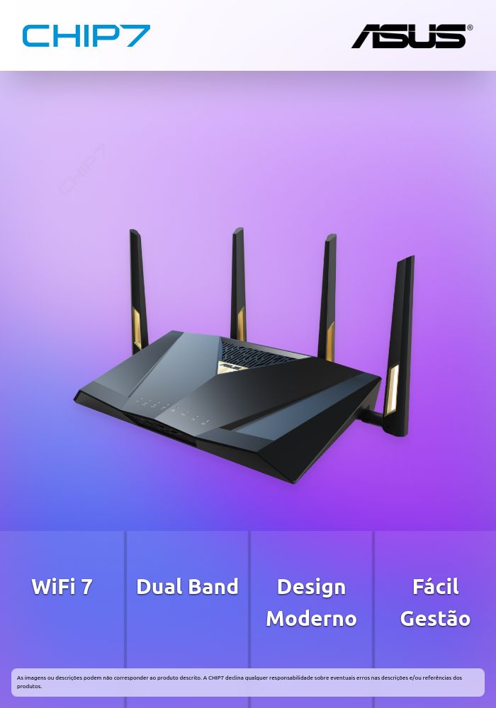 Router ASUS RT-BE88U Dual Band WiFi 7, 2.4Ghz/5Ghz