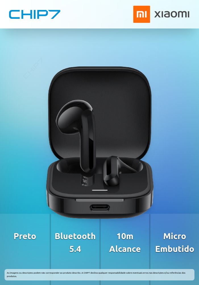 Earbuds Xiaomi Redmi Buds 6 Active Preto