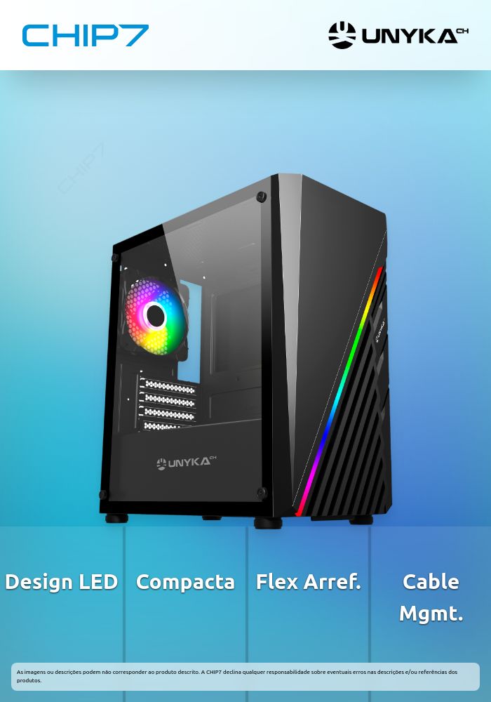 Caixa mATX Gaming  Mini GLAYZE Black