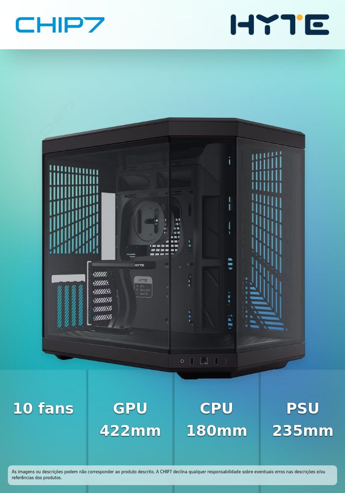 Caixa ATX Hyte Y70 Vidro Temperado Preto