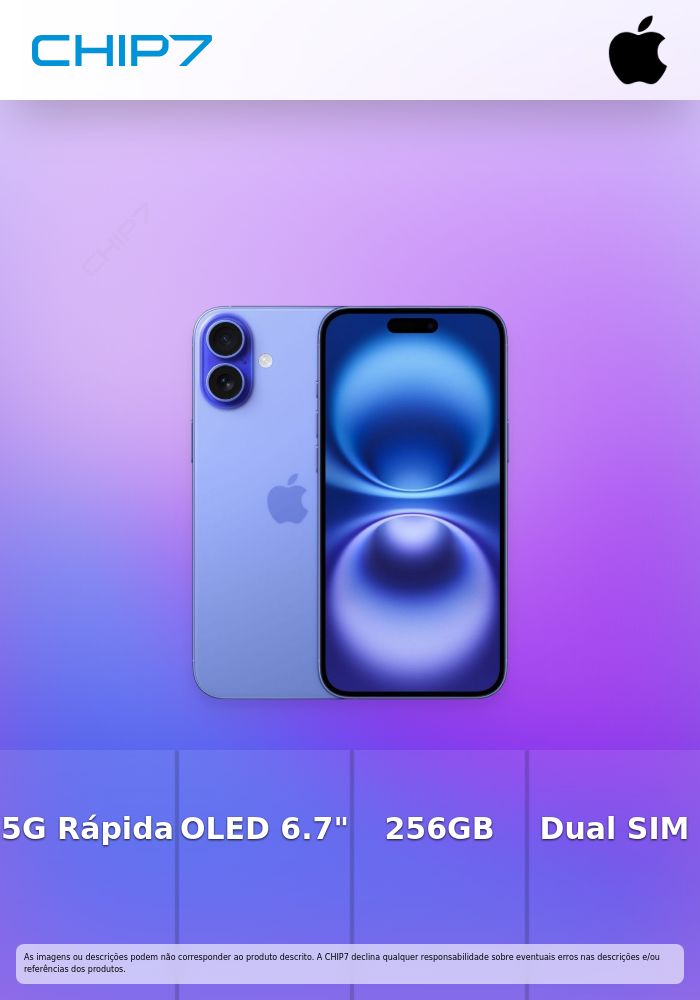 Smartphone Apple iPhone 16 Plus 5G Dual SIM 256GB 6.7