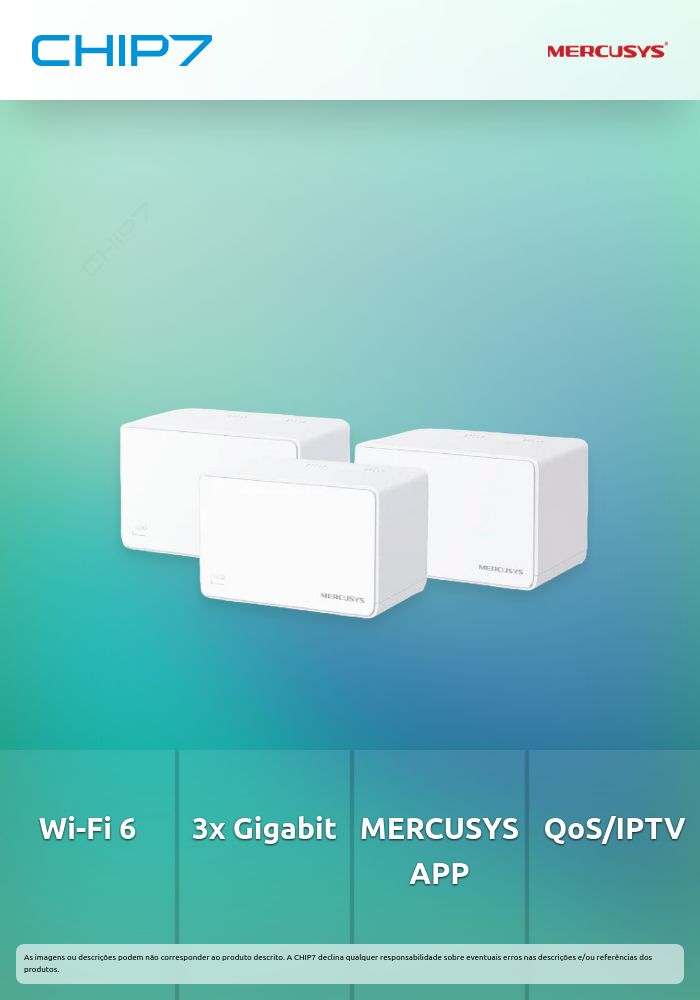 Sistema Mesh Mercusys Halo H80X AX3000 WiFi 6 Casa Completa