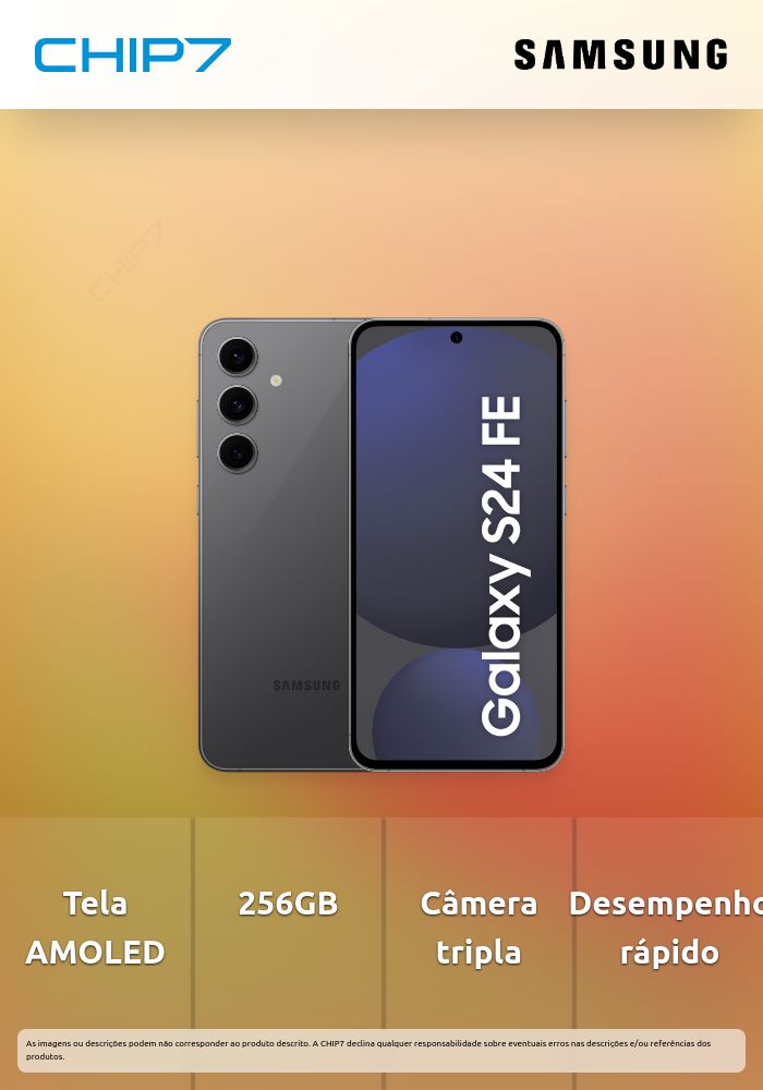 Smartphone Samsung Galaxy S24 FE 256GB Preto