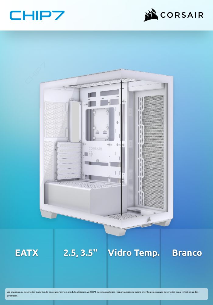 Caixa ATX Corsair 3500X Branca Vidro Temperado