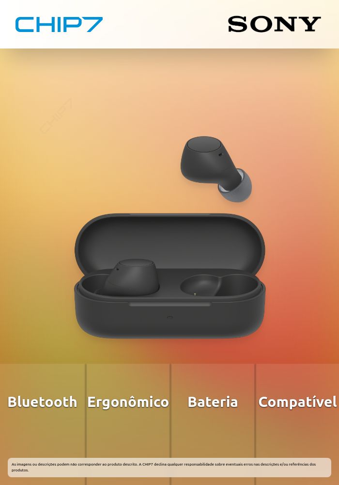 Earbuds Sony WF-C510 True Wireless Pretos