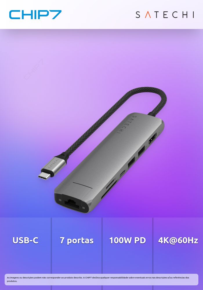 Satechi - USB-C Slim Multiport Adapter 7in1 (space grey)
