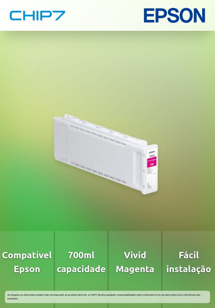 Tinteiro Epson Singlepack Vivid Magenta T44J34N UltraChrome PRO 12 700ml