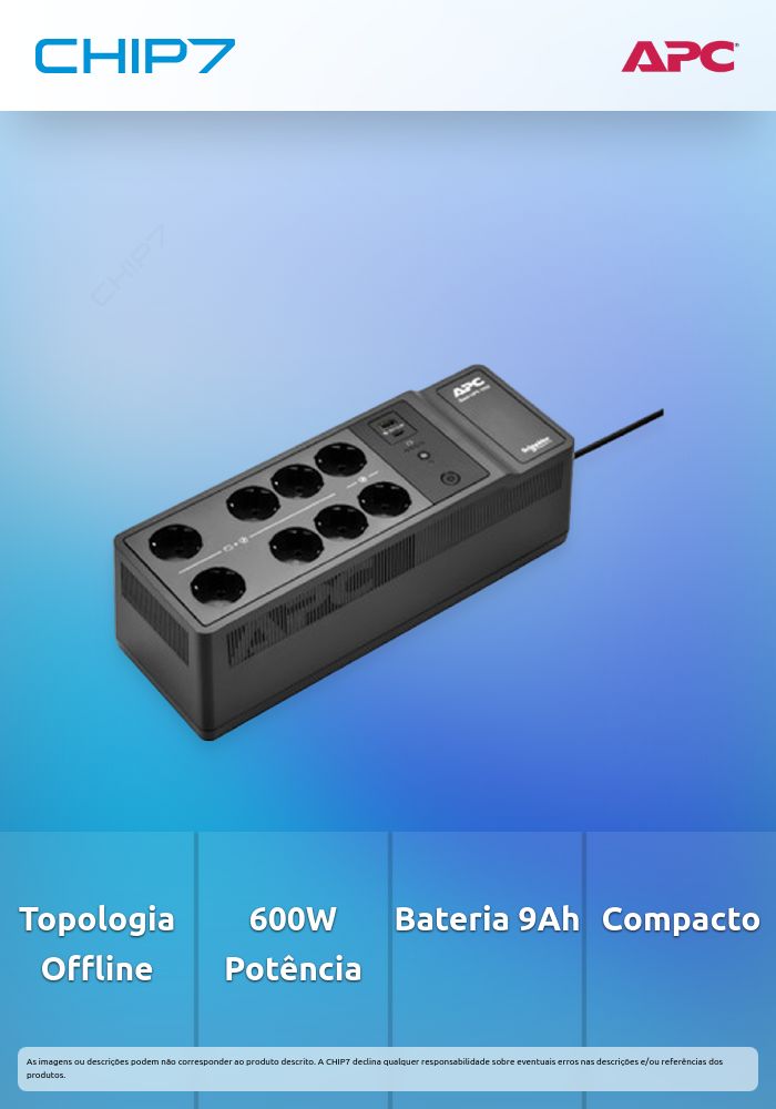 UPS APC Back 1050VA 8 Outlets Schuko