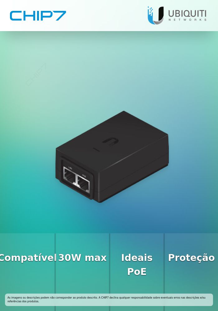 Injetor PoE Ubiquiti 24VDC 30W