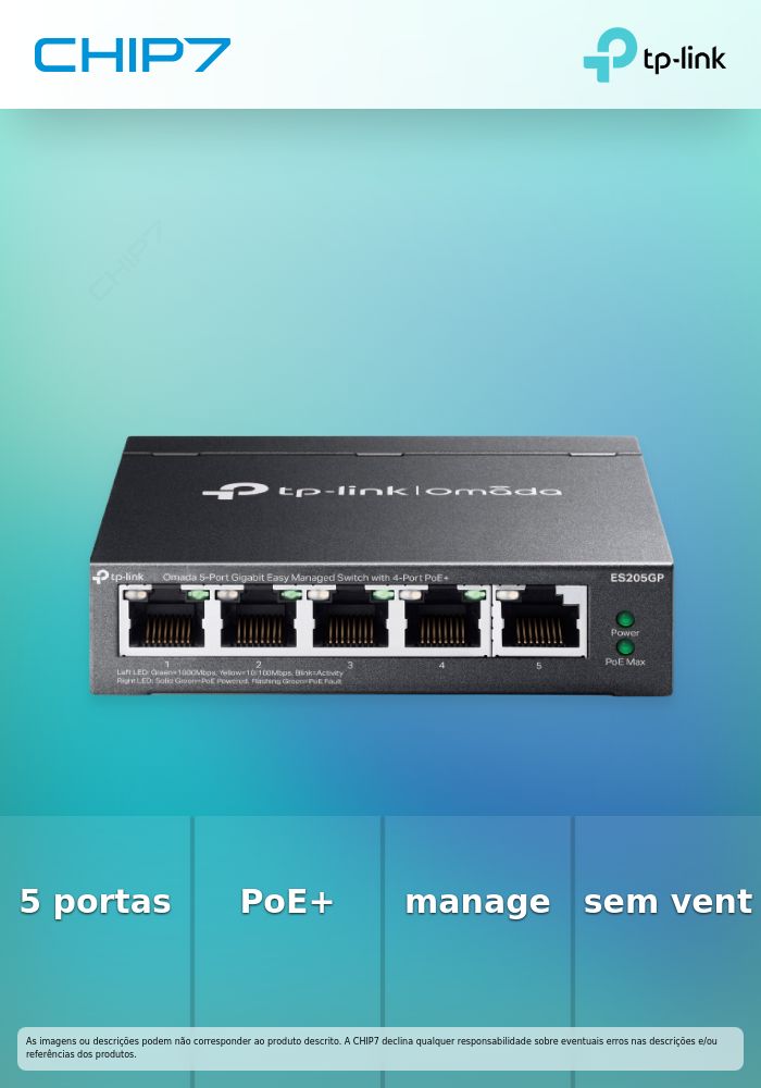 Switch TP-Link Omada 5-Port Gigabit Easy Managed 4-Port PoE+