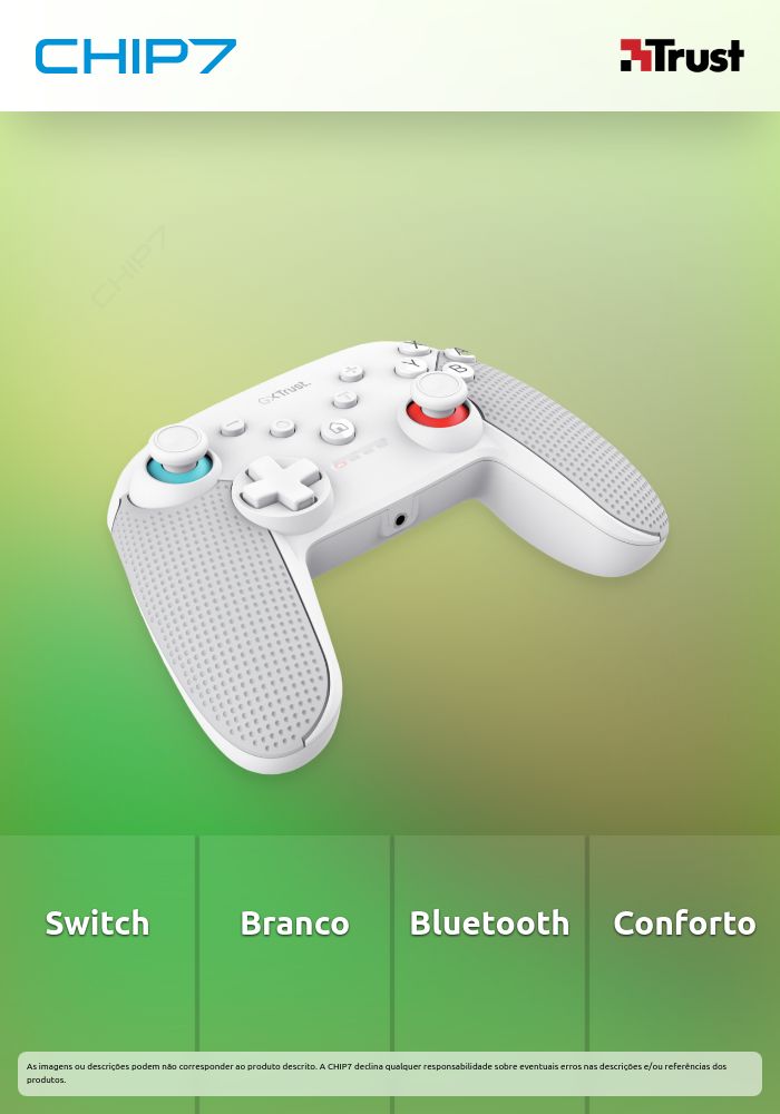 Gamepad TRUST GXT1246W MUTA BT para Nintendo Switch - Branco
