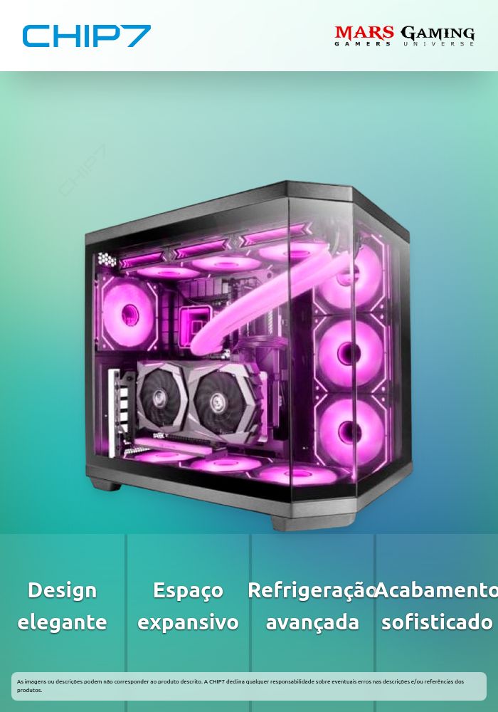 Caixa ATX Mars Gaming MC-3TCORE Vidro Temperado Preta
