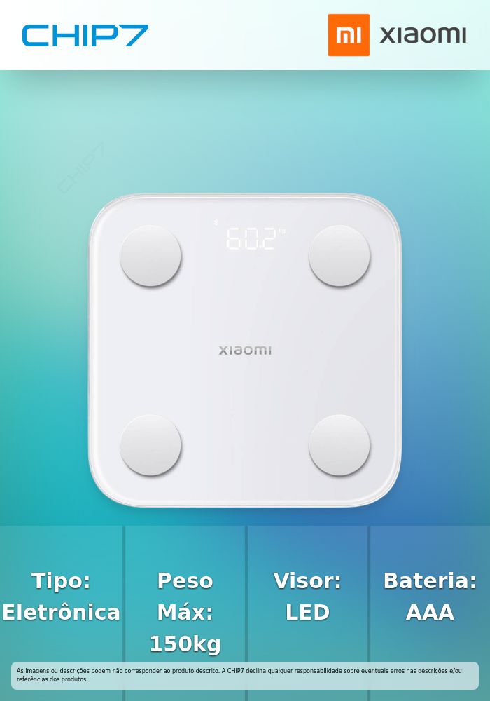 XIAOMI BODY COMPOSITION SCALE S400 VIDRO BHR7793GL