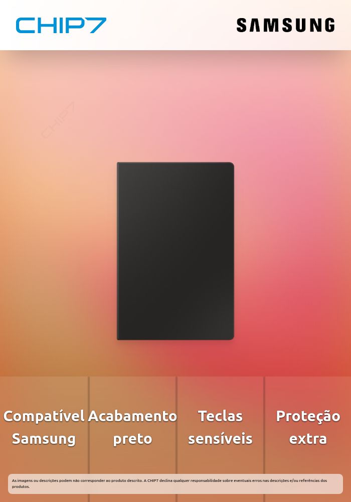 Capa Teclado Samsung Tab S10 Ultra/S9 Ultra Preta