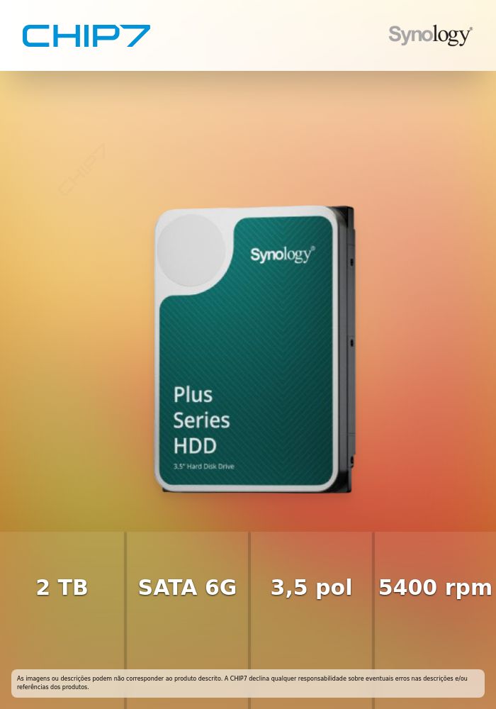 Synology Plus Series HAT3300 - Disco rígido - 2 TB - interna - 3.5