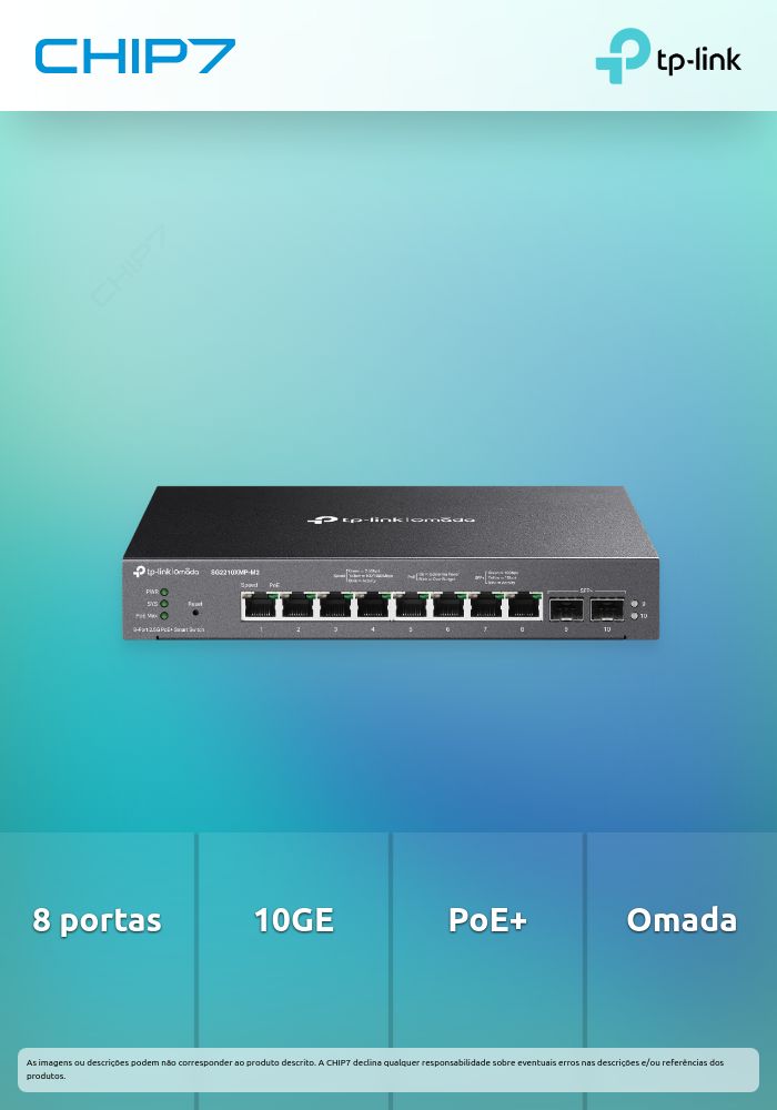 TP-Link Omada 8-Port 2.5GBASE-T and 2-Port 10GE SFP+ Smart Switch with 8-Port PoE+