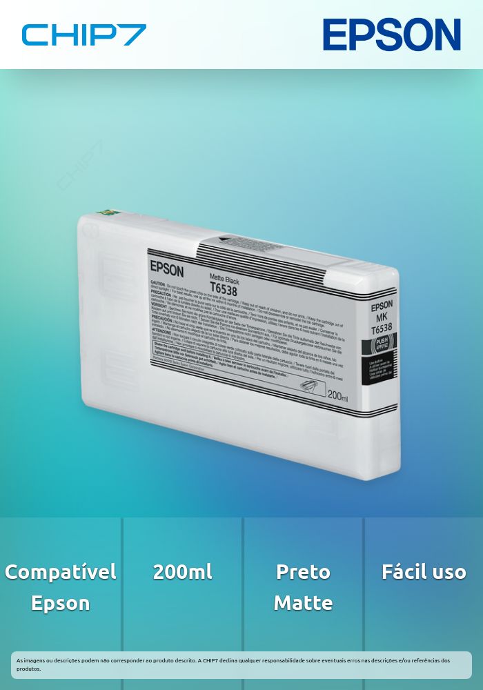 T6538 Matte Black Ink Cartridge (200ml)