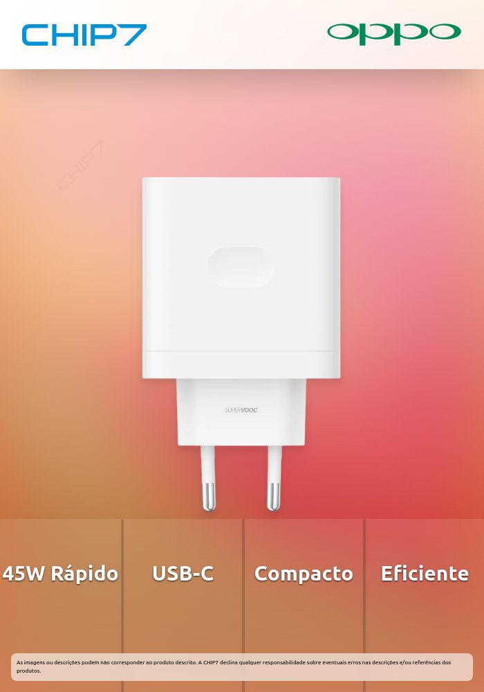 SUPERVOOC 45W POWER ADAPTER, White