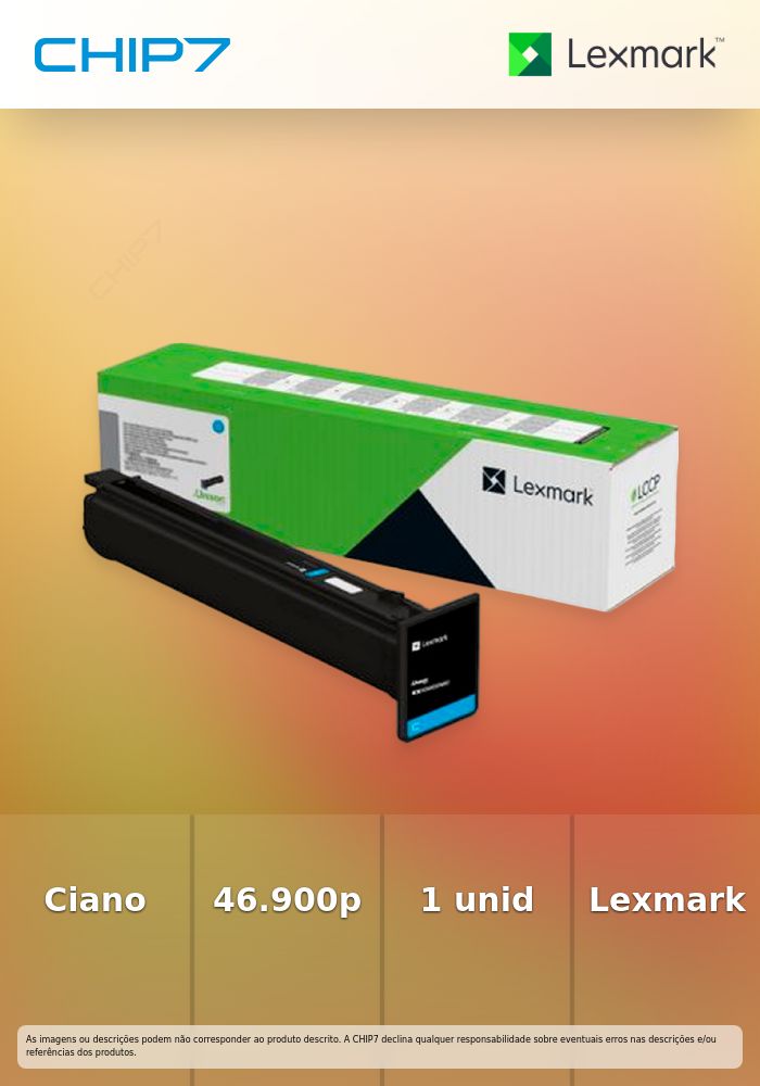 LEXMARK TONER AZUL PROG RET 46.9K