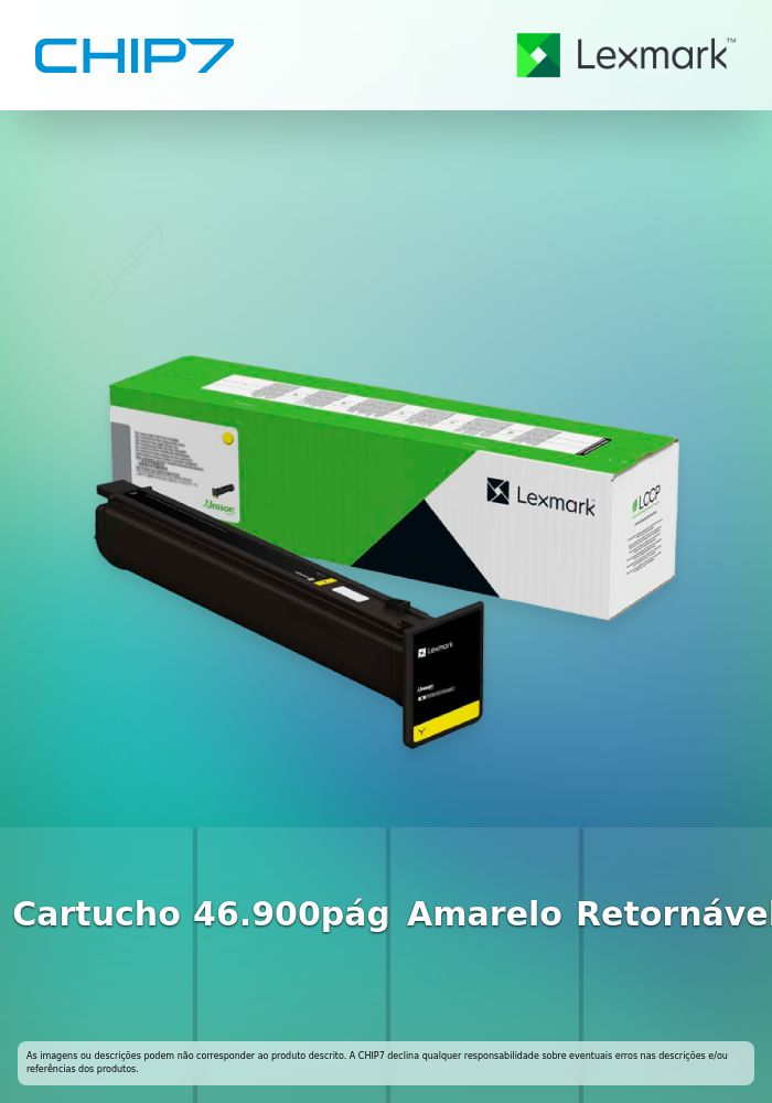 LEXMARK TONER AMARELO PROG RET 46.9K