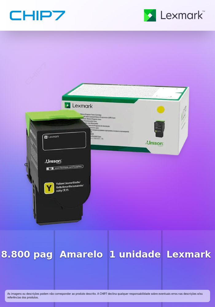LEXMARK TONER AMARELO PROG RET 8.8K