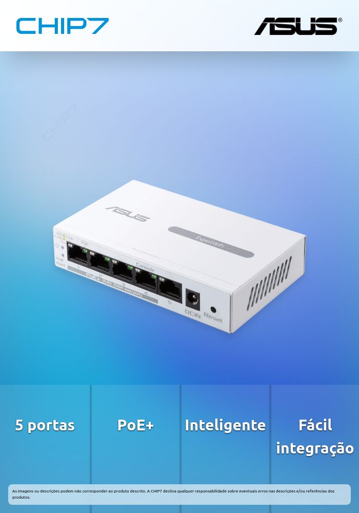 Switch ASUS EBP15 5-Port GbE Smart managed PoE+