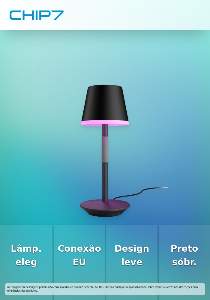 HUE BELLE PORTABLE LAMP BLACK EU/UK