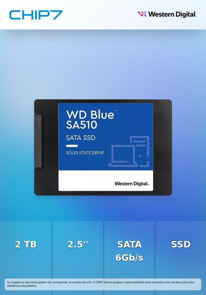 WD Blue SA510 WDS200T3B0A - SSD - 2 TB - interna - 2.5