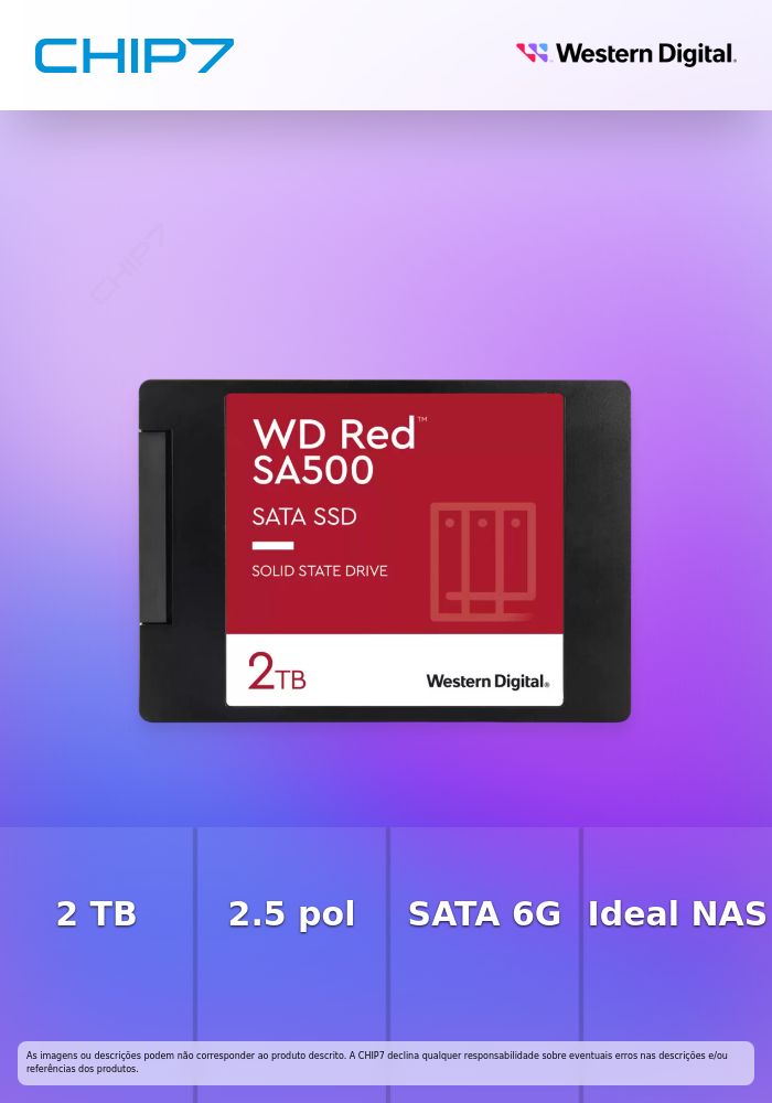 WD Red SA500 WDS200T2R0A - SSD - 2 TB - interna - 2.5