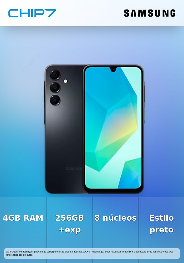 SAMSUNG SMARTPHONE GALAXY 4GB A16 8GB 256GB PRETO