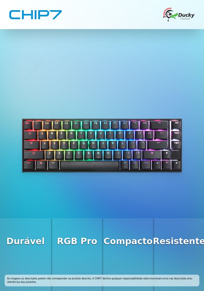 Teclado Mecânico Ducky Mecha Pro SF RGB Black MX Black (ES)