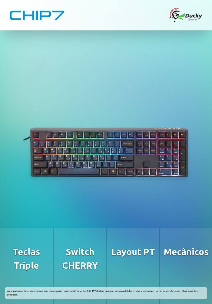 Teclado Mecânico Ducky ONE 3 Pro Nazca Line 100% RGB 8K Polling Rate MX2A-Red (PT)