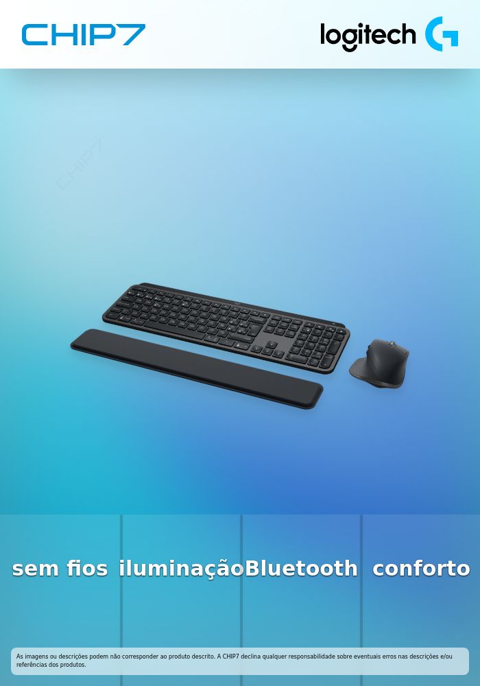 Logitech MX Keys S Combo - Conjunto de teclado e rato - retroiluminação - sem fios - Bluetooth LE - QWERTY - Espanhol - interruptor: Chave-Tesoura - grafite - com Palm Rest