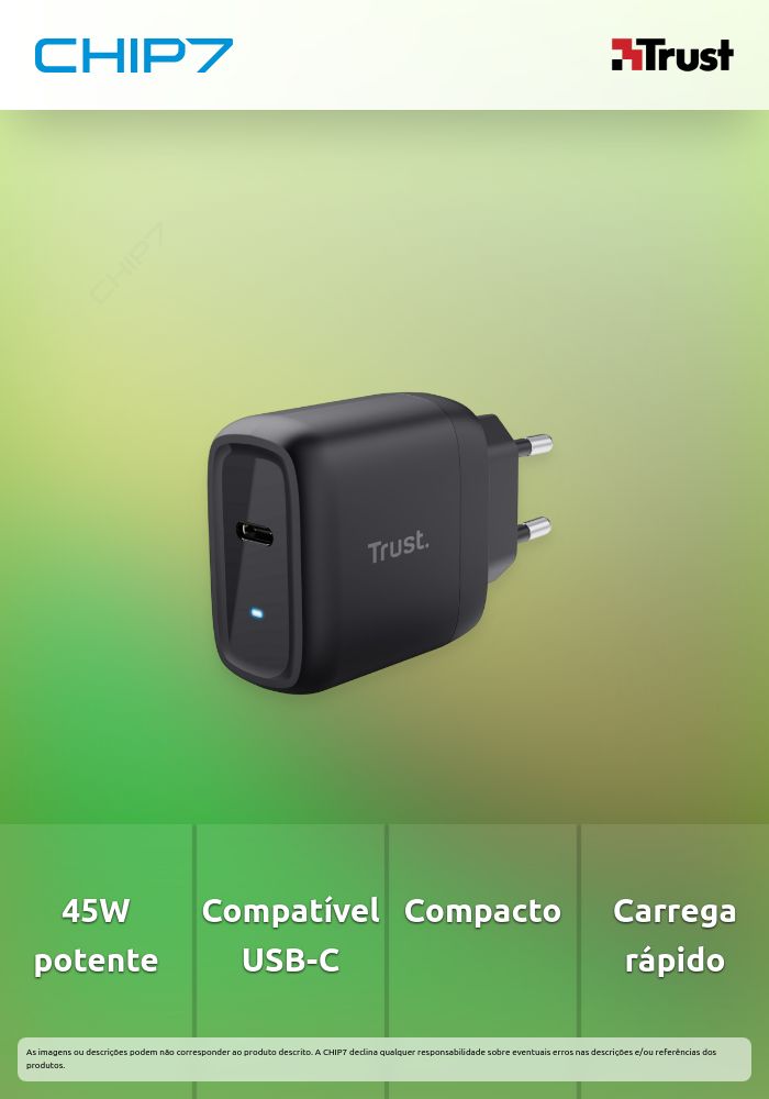 TRUST MAXO 45W USB-C CHARGER BLK - 24816