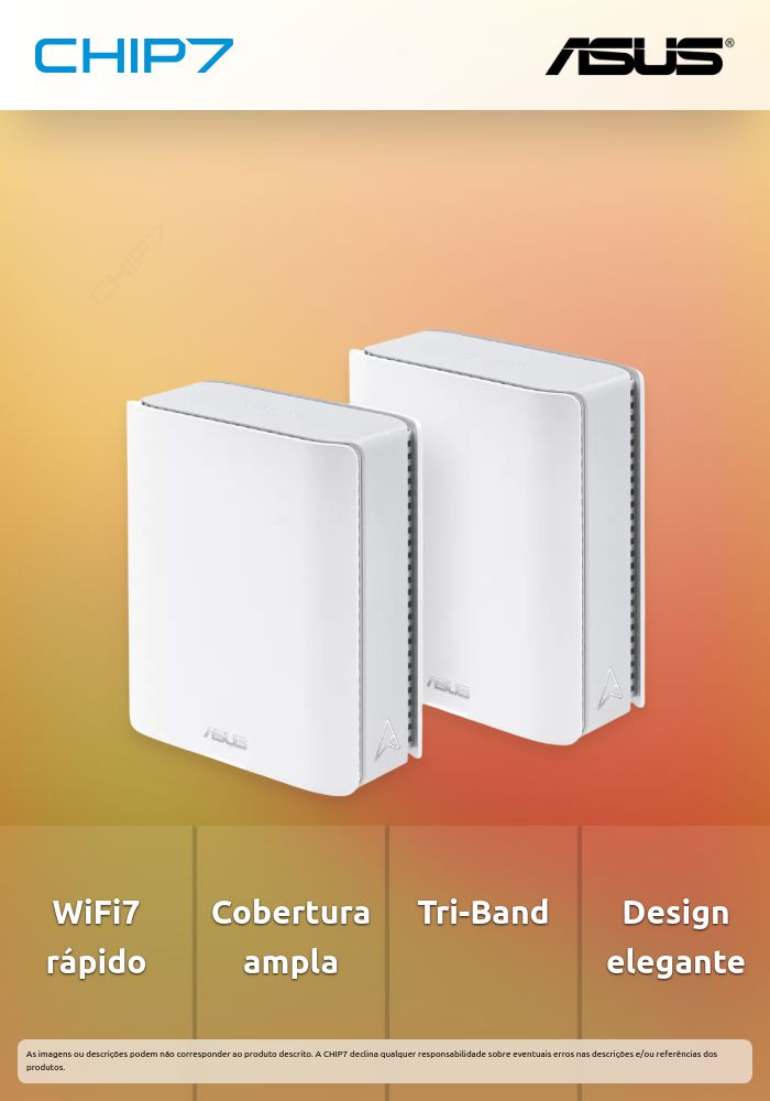 Sistema WiFi ASUS ZenWiFi BT10 (2pk White: Router+Node), WiFi 7, BE18000, Tri-Band