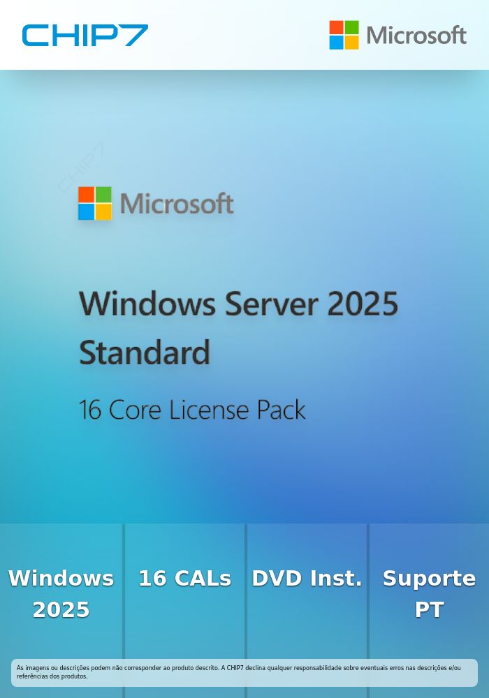 OEM WinServer Standard 2025 PT DVD 16 Cr