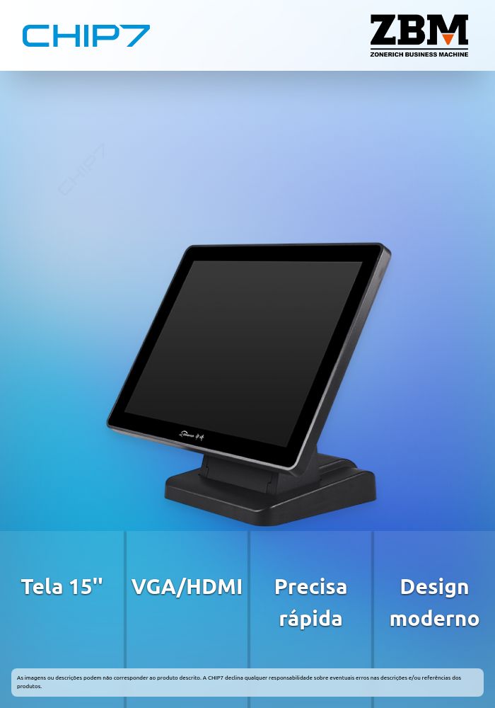 Monitor ZONERICH ZQ-1500GT Touch Capacitivo 15\